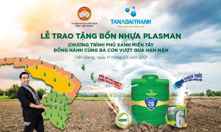 Tân Á Đại Thành Tặng 2.000 Bồn Nhựa Plasman Cho Người Dân Vùng Hạn Mặn