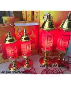 Đèn Thờ Cúng Lục Giác Nhỏ Trung Lớn