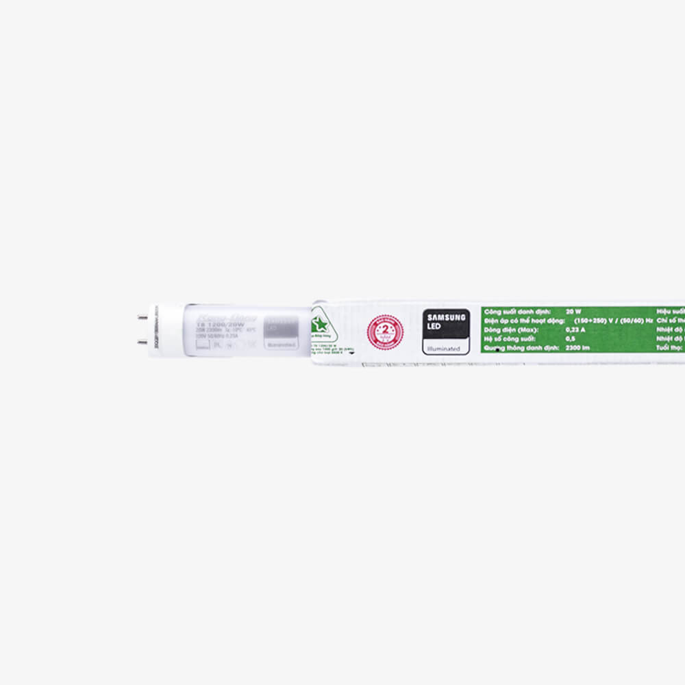 Bộ đèn LED Tube T8 1.2m 20W Nhôm Nhựa - Rạng Đông - T8 M11/20W 1 Bóng đèn LED Tuýp T8 1.2m 20W nhôm nhựa Rạng Đông