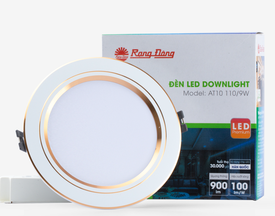 Đèn LED âm trần Downlight một màu - AT10 110/9W - Rạng Đông 1 Đèn LED âm trần Downlight một màu - AT10 110/9W - Rạng Đông