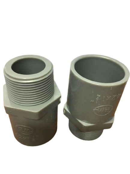 Nối gai ngoài 49 nhựa Bình Minh 1 Nối gai ngoài nhựa Bình Minh PVC - Phi 42 gai ngoài 42