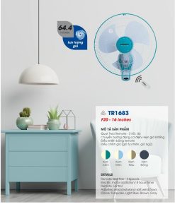 Quạt treo điều khiển Senko TR1683 3 Quạt treo điều khiển Senko TR1683