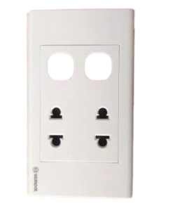 Mặt 2 lỗ + 2 ổ 2 chấu - Sino Vanlock – S18U2XX 4 Mặt 2 lỗ + 2 ổ 2 chấu - Sino Vanlock – S18U2XX