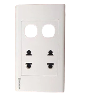 Mặt 2 lỗ + 2 ổ 2 chấu - Sino Vanlock – S18U2XX 2 Mặt 2 lỗ + 2 ổ 2 chấu - Sino Vanlock – S18U2XX